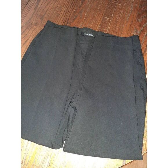 Size 18 Lane Bryant Black Mid Rise Elastic Waist Ankle Pants w Pockets Belt Loop - Picture 3 of 4